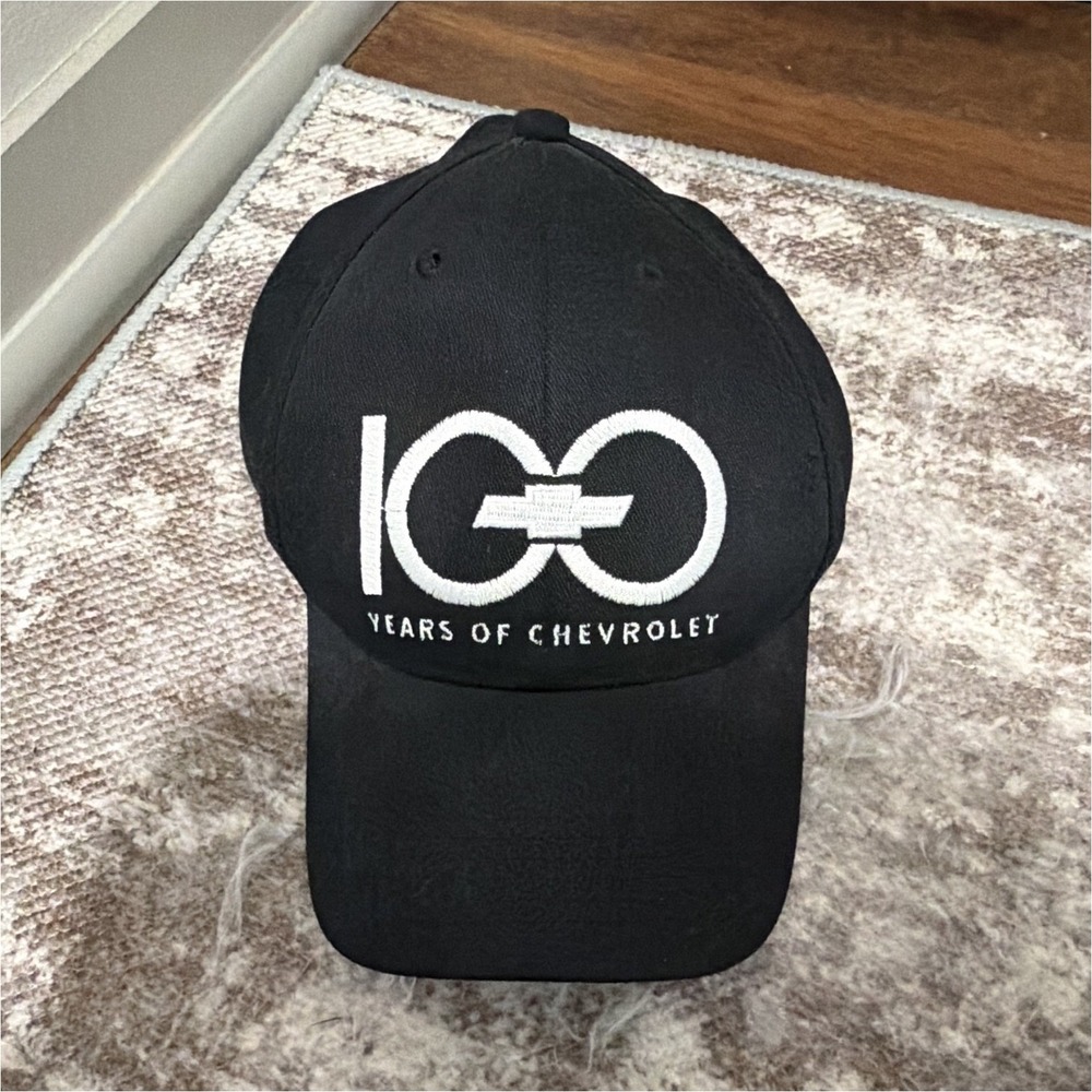 Chevrolet 100 Years of Chevrolet Black Adjustable Hat Cap K-Products